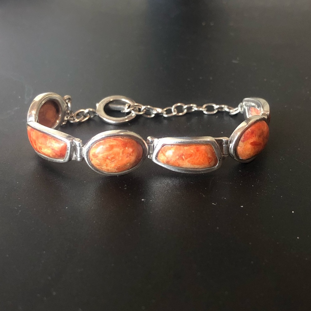 BARSE Spiny Oyster and Sterling Silver Toggle Bracelet